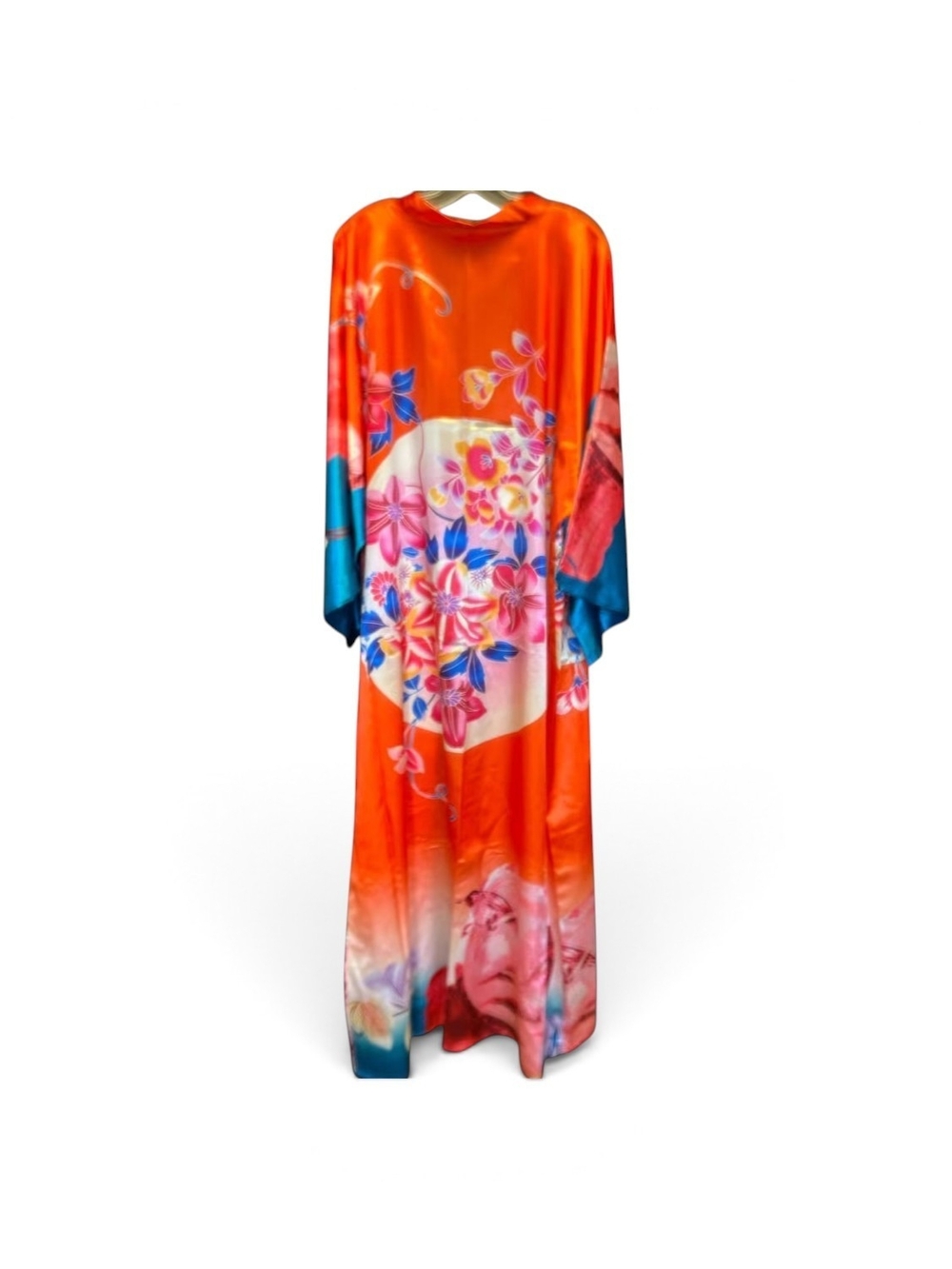 KIMONO Dress in Orange & Pink Like New